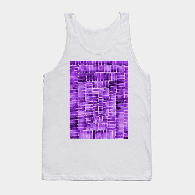 Watercolor abstract rectangles - purple Tank Top by wackapacka